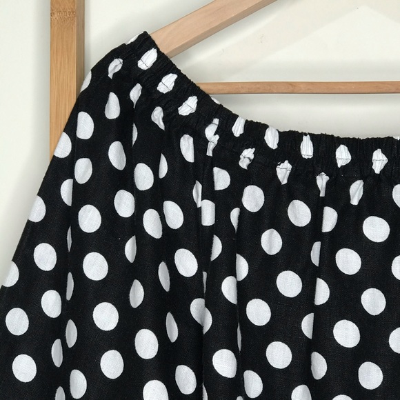 SOLD Country Road Black Spot Linen Top Blouse 12 - Picture 11 of 16